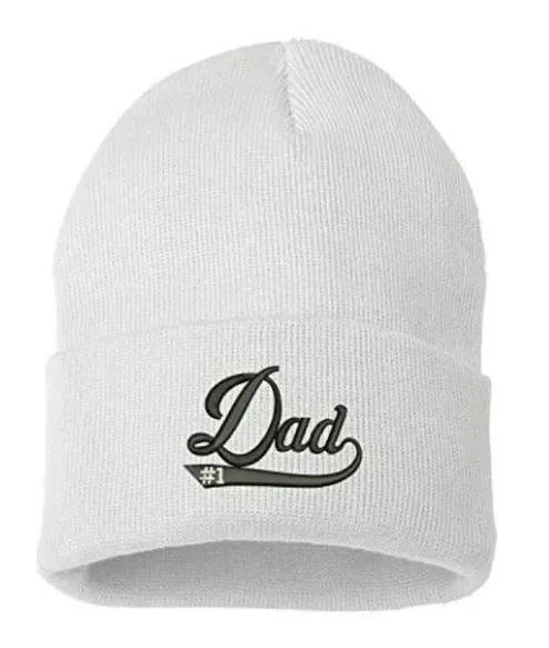 #1 Dad Cuffed Beanie