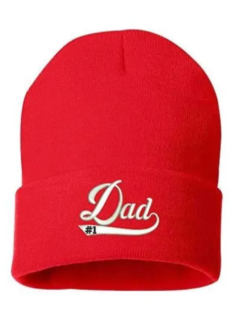 #1 Dad Cuffed Beanie