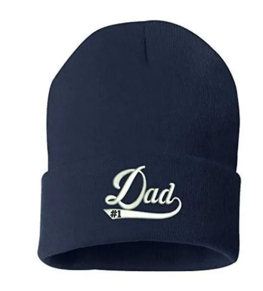 #1 Dad Cuffed Beanie