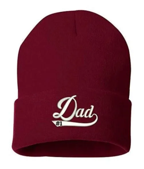 #1 Dad Cuffed Beanie