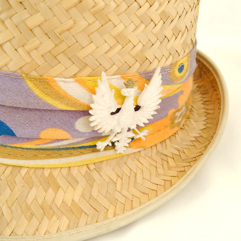 1950s Straw Polish Falcon Hat