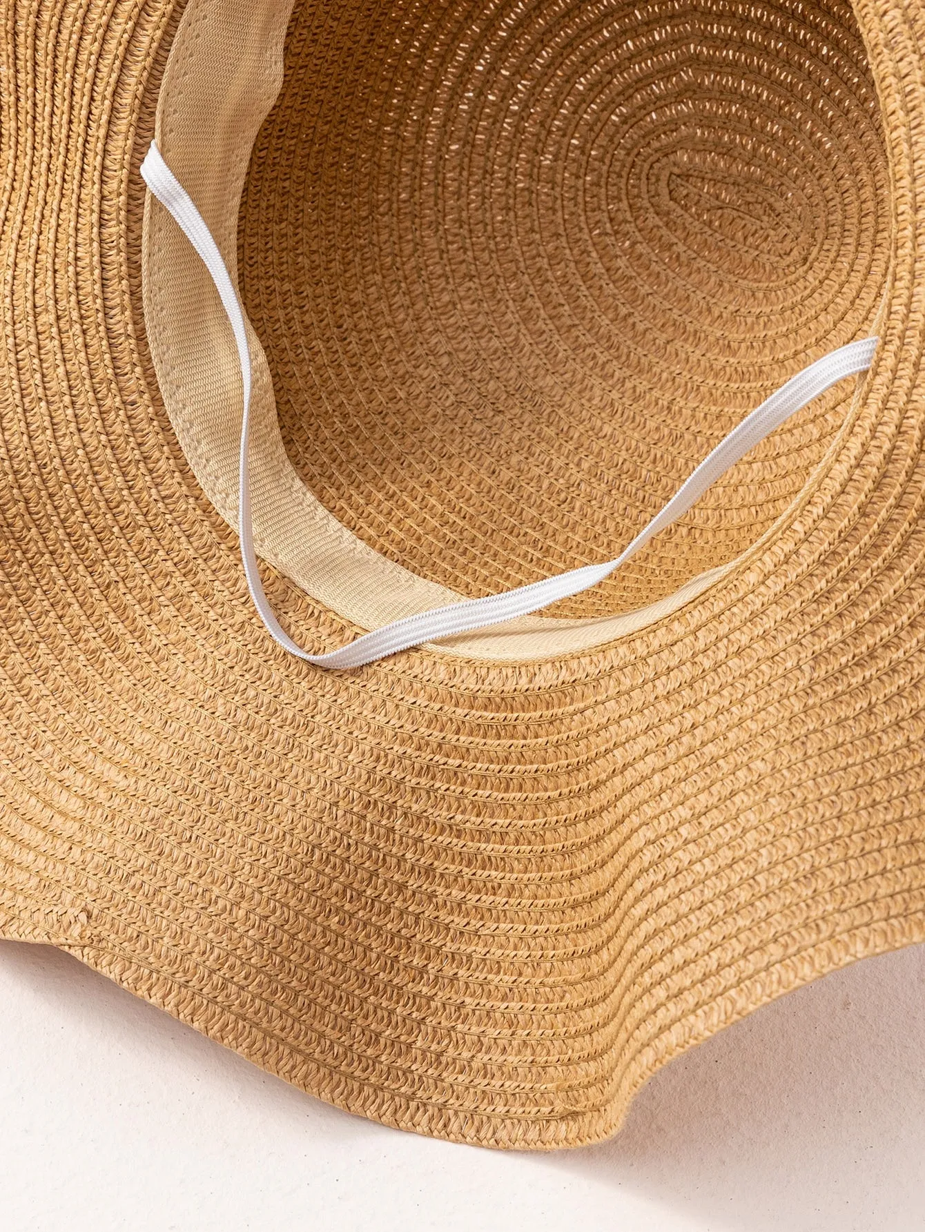 1pc Women Bow Decor Boho Straw Hat For Beach