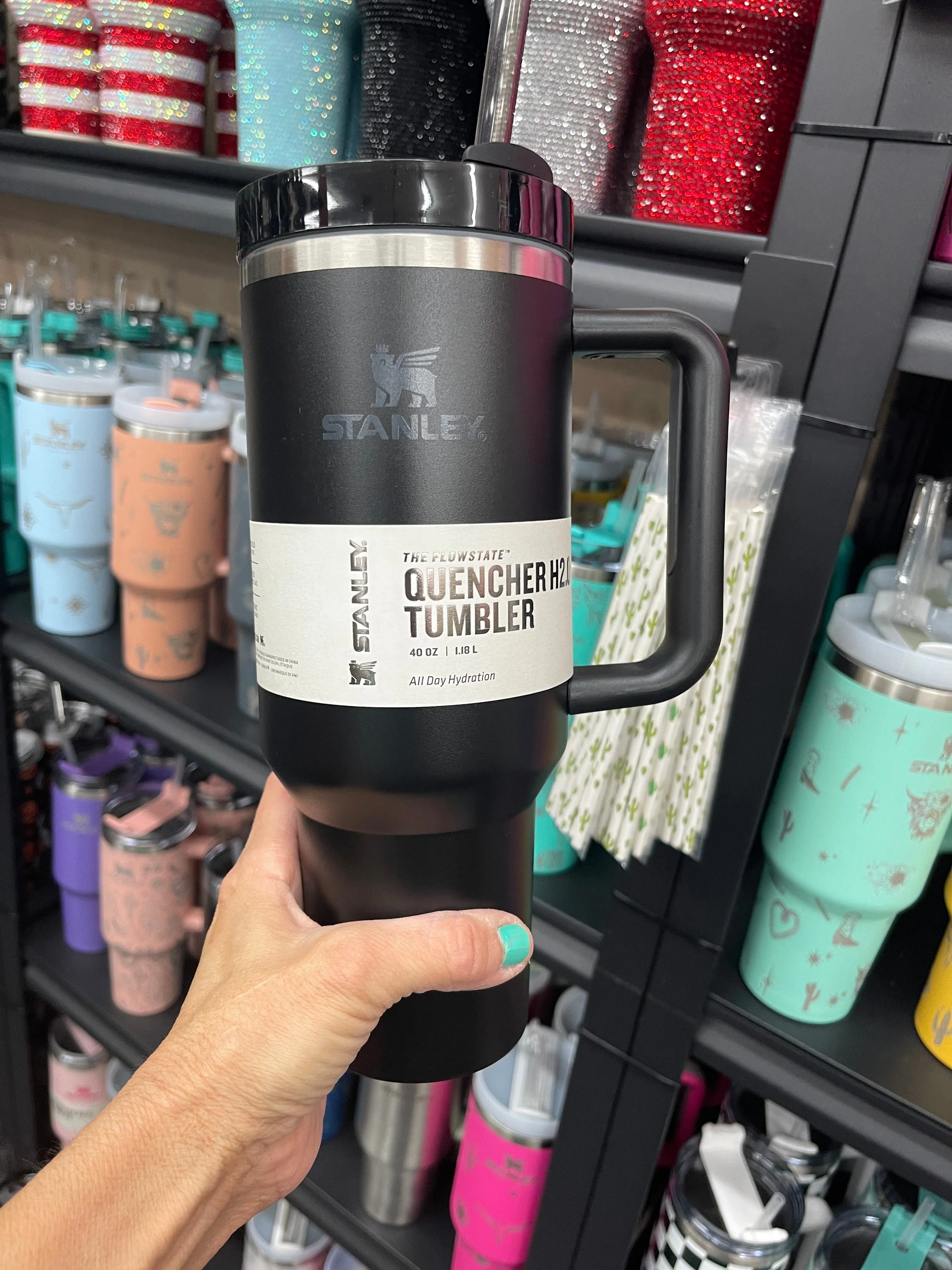 40oz Stainless STANLEY TUMBLER w/straw