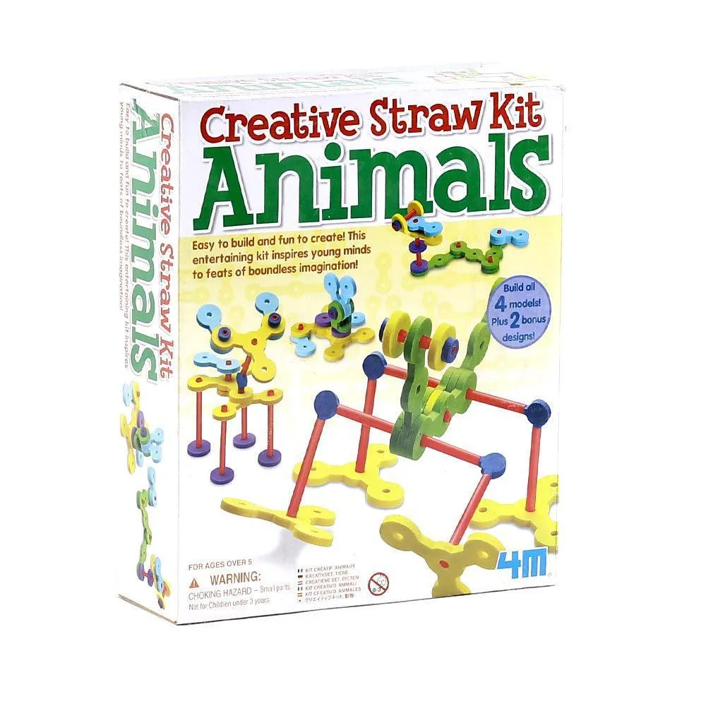 4M Creative Straw Kit - Animals