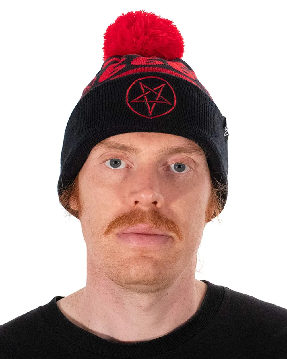 666 Pentagram Pom Pom Beanie