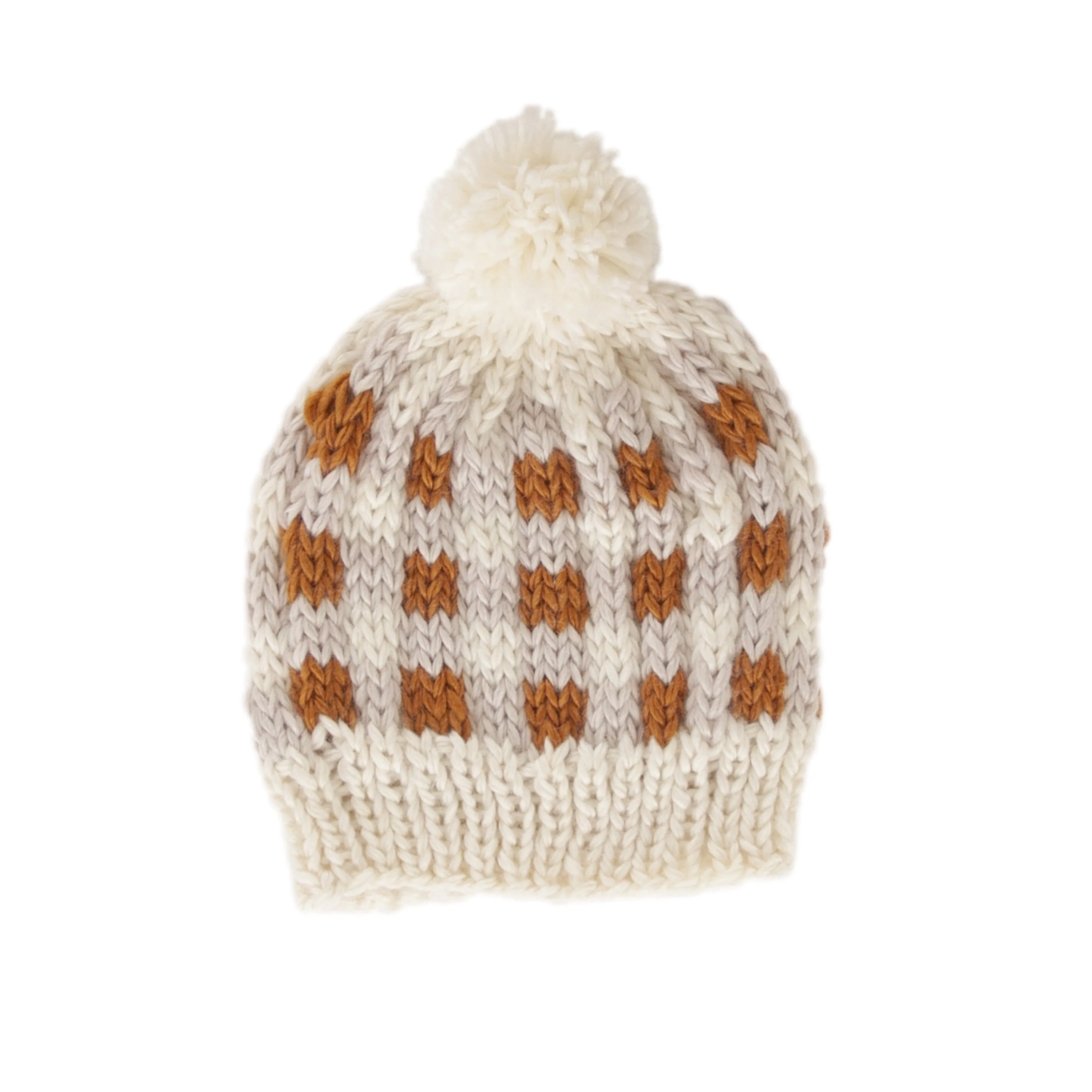 Acorn Checks Beanie - Caramel