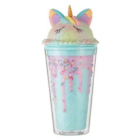 Bewaltz Magical Unicorn Scoop Tumbler with Straw - Mint