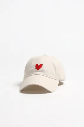 Cap 'Heart' in Beige