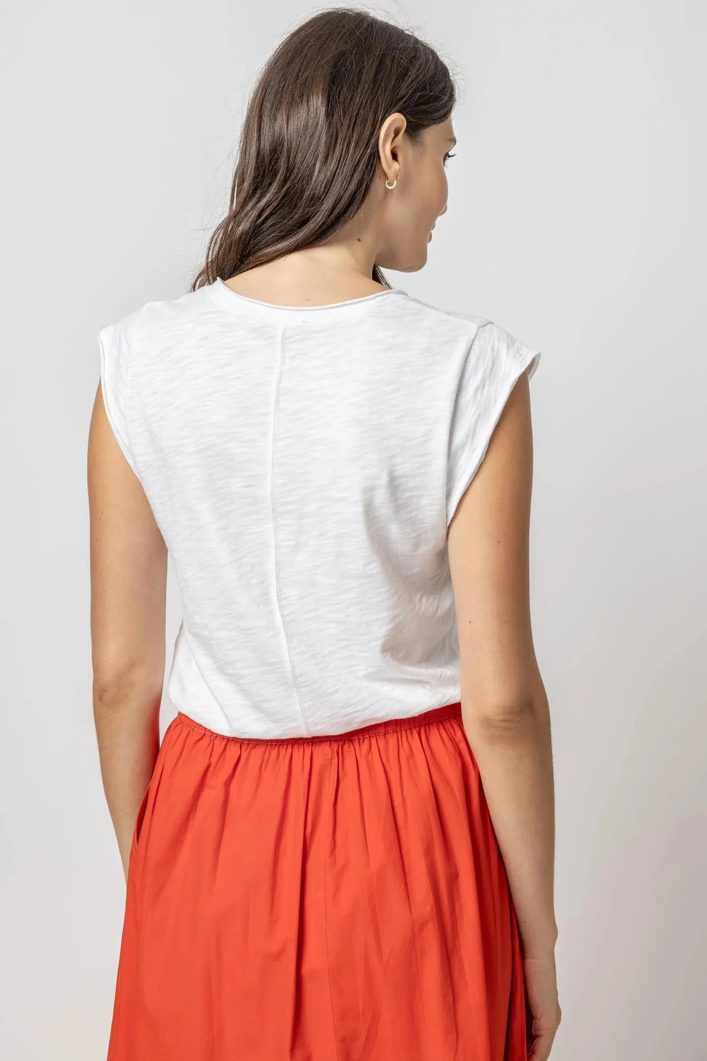 Cap Sleeve V-Neck