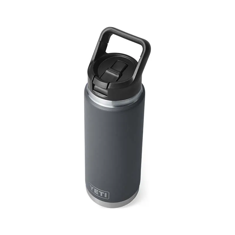 Charcoal 26oz Straw Water Bottle