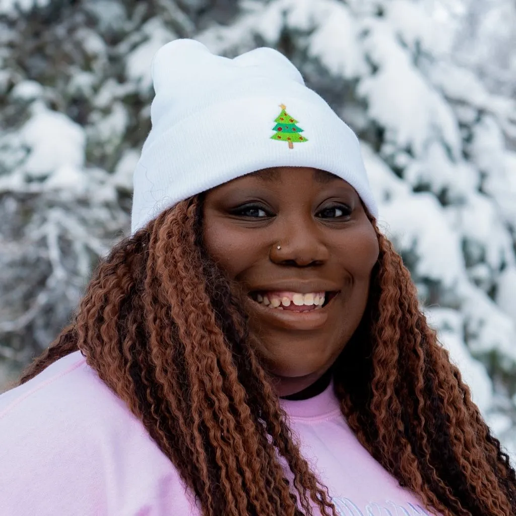 Christmas Tree Cuffed Beanie