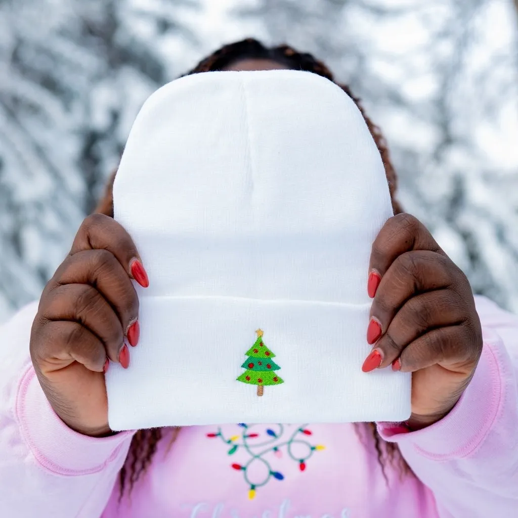 Christmas Tree Cuffed Beanie