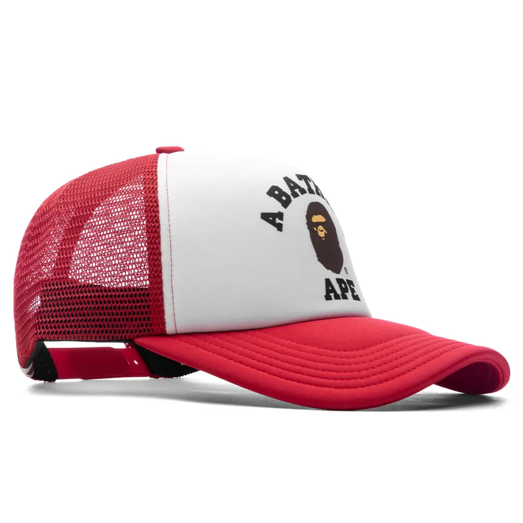 College Mesh Cap - Red