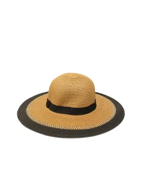 CONTRAST TRIM STRAW SUNHAT