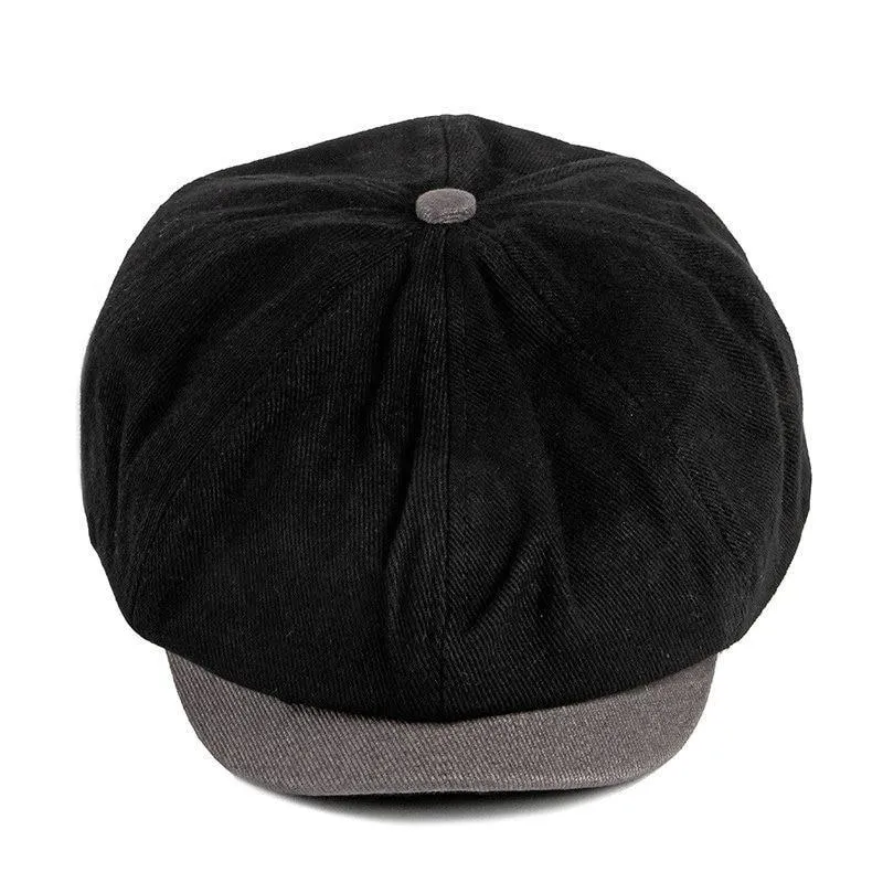 Cotton Octagonal Newsboy Cap