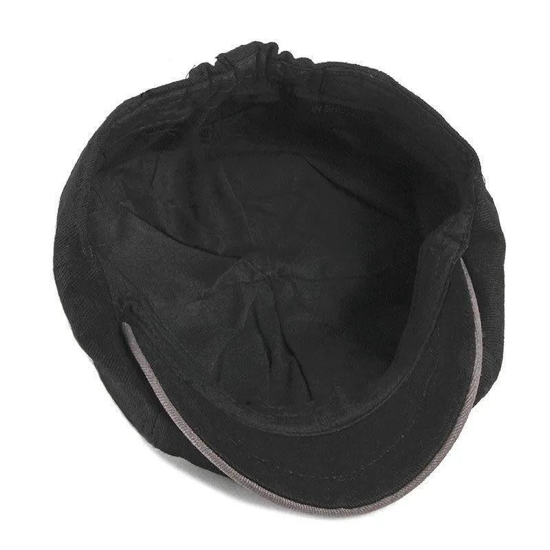 Cotton Octagonal Newsboy Cap