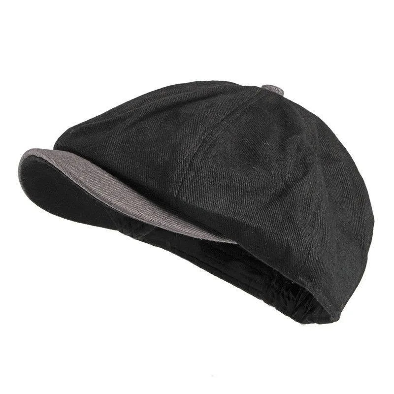 Cotton Octagonal Newsboy Cap