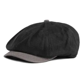 Cotton Octagonal Newsboy Cap