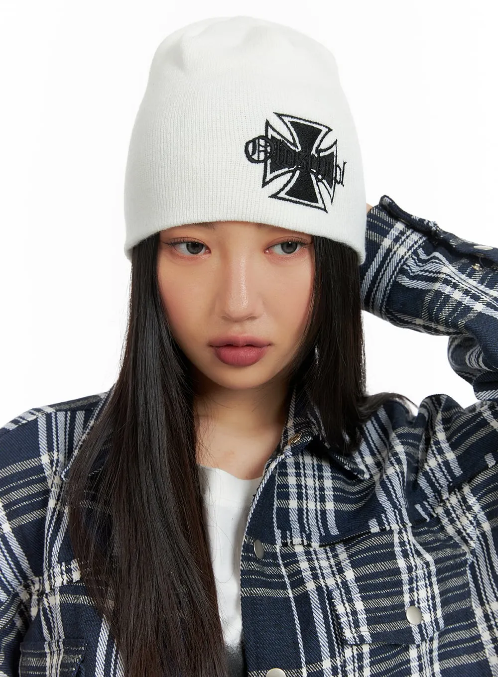 Cross Embroidery Beanie CM418