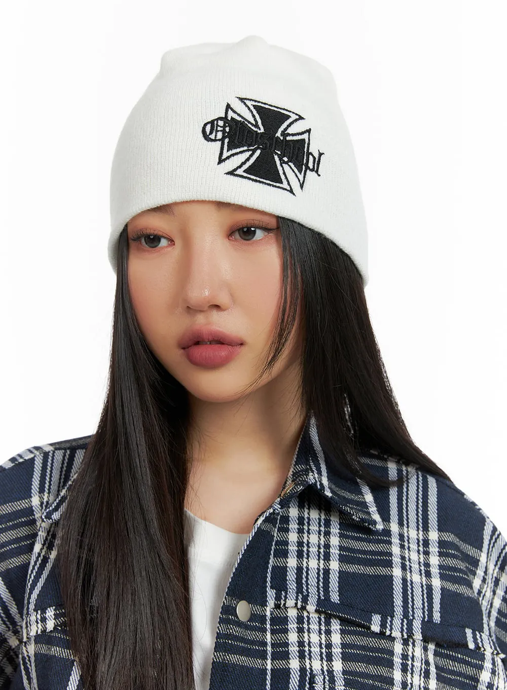 Cross Embroidery Beanie CM418