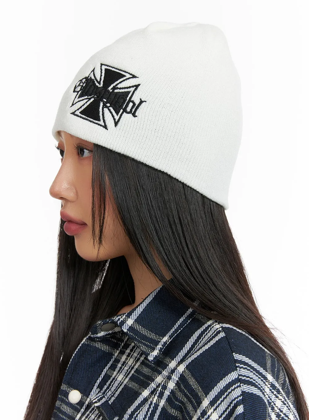 Cross Embroidery Beanie CM418