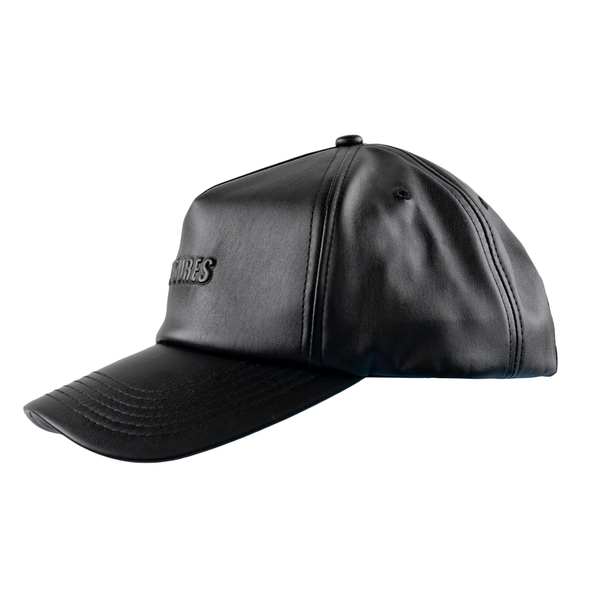 Debossed Vegan Leather Cap