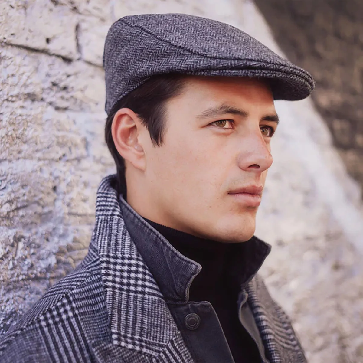 Classic Dents Manorbrook Wool Flat Cap