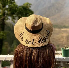 Do Not Disturb Straw Hat - Brown