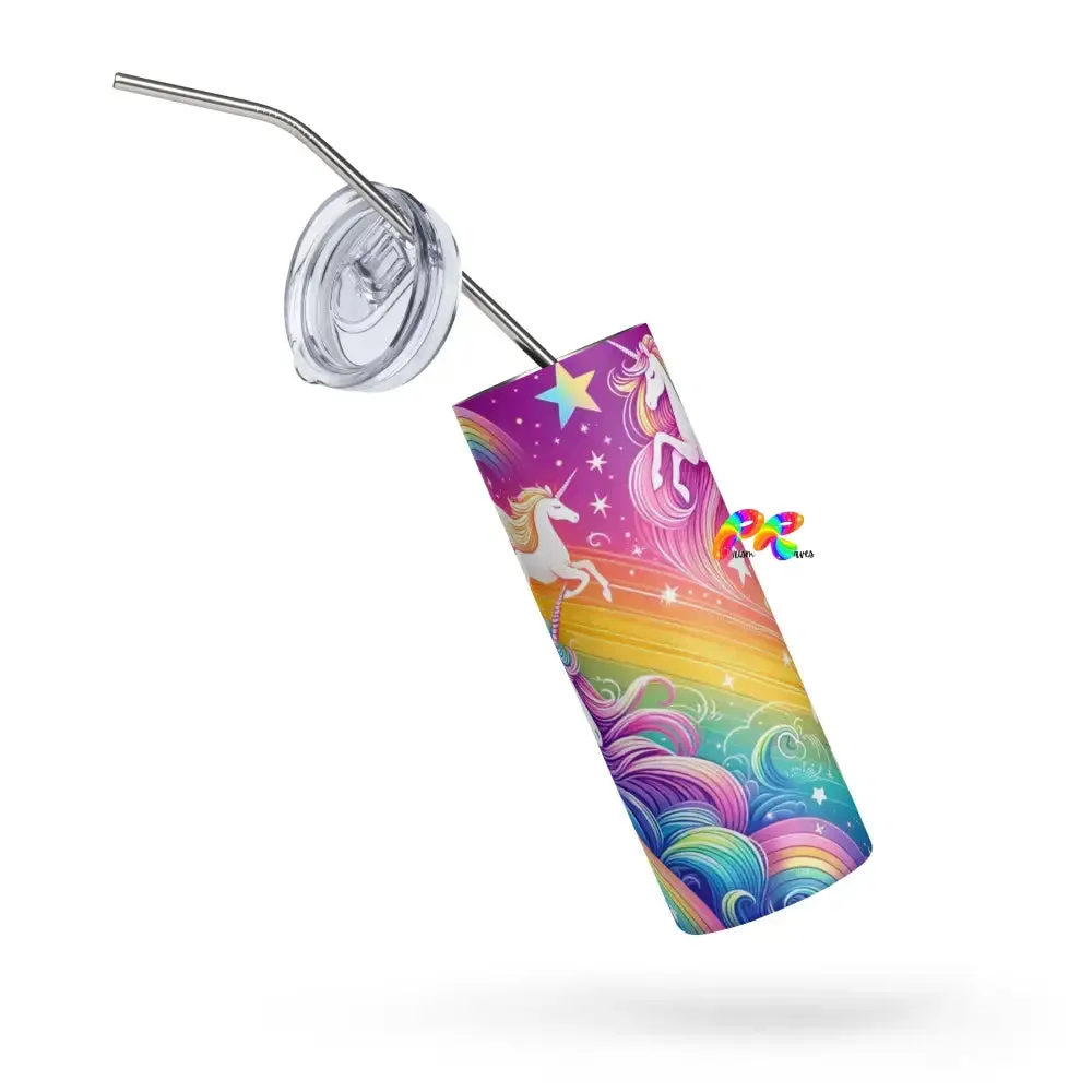 Dreamscapes Stainless Steel Tumbler With Straw