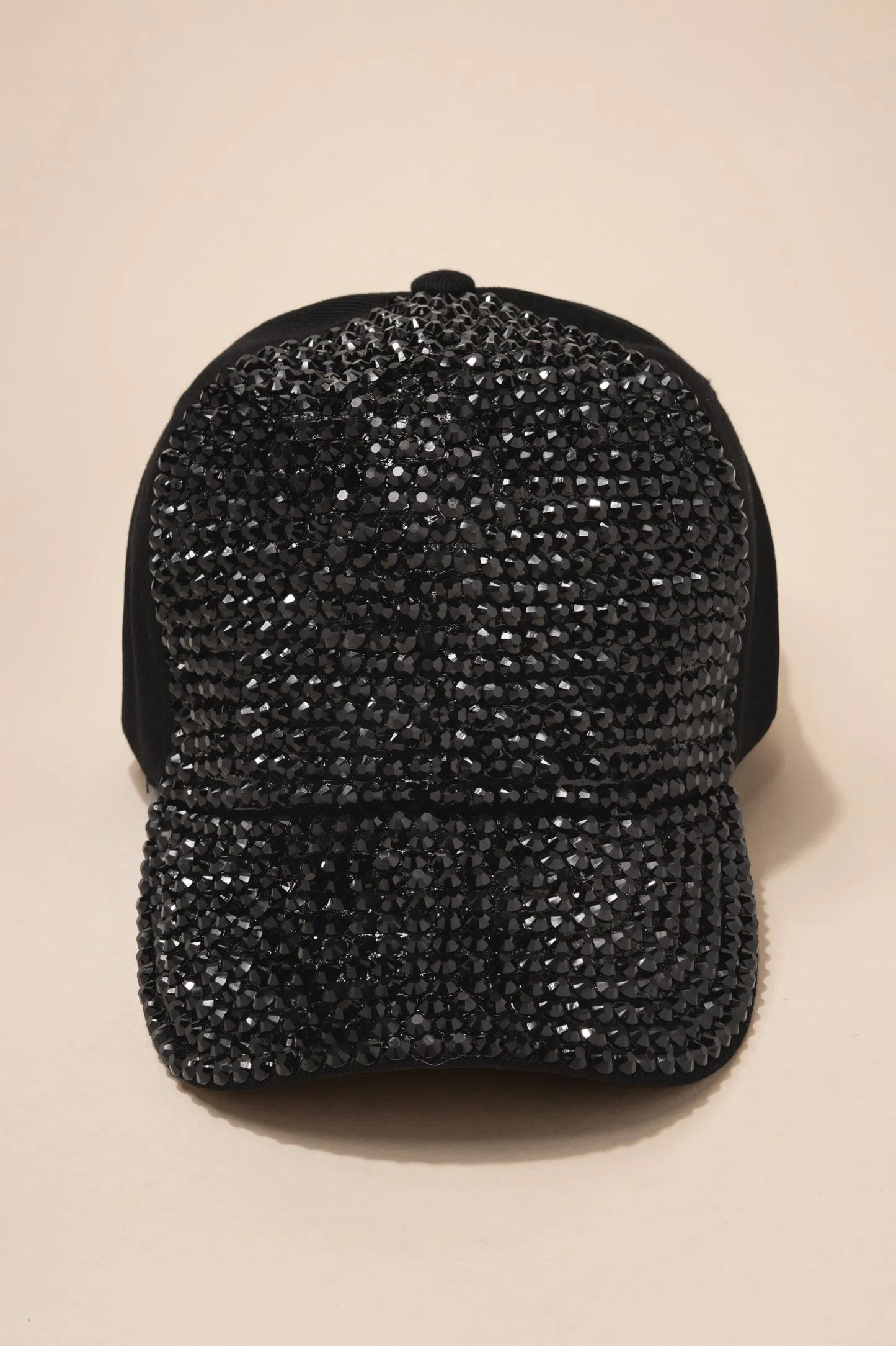 Front Bejeweled Rhinestone Cap