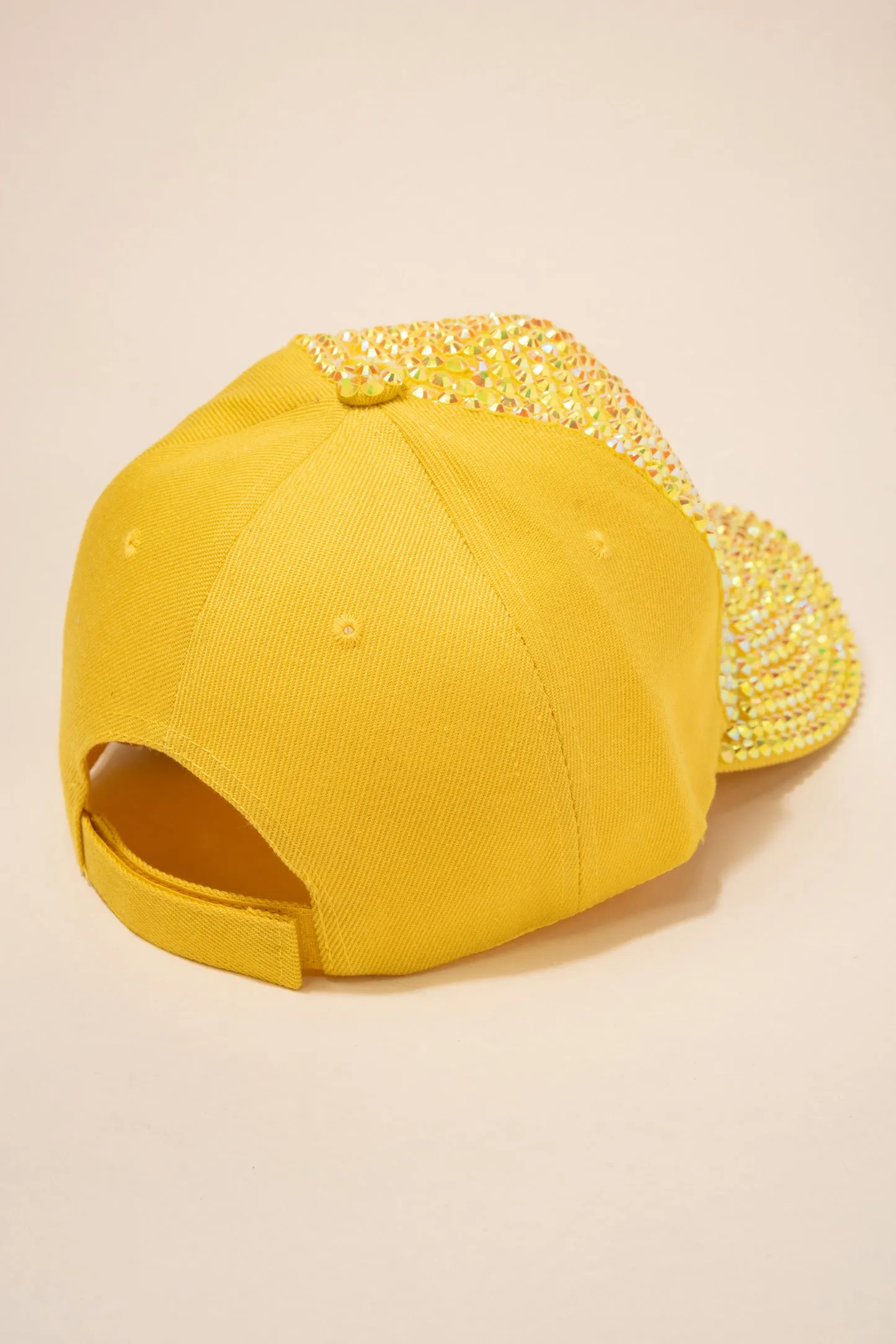 Front Bejeweled Rhinestone Cap