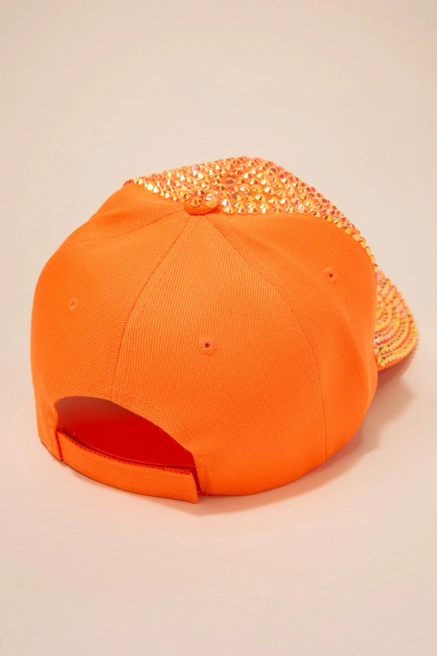 Front Bejeweled Rhinestone Cap