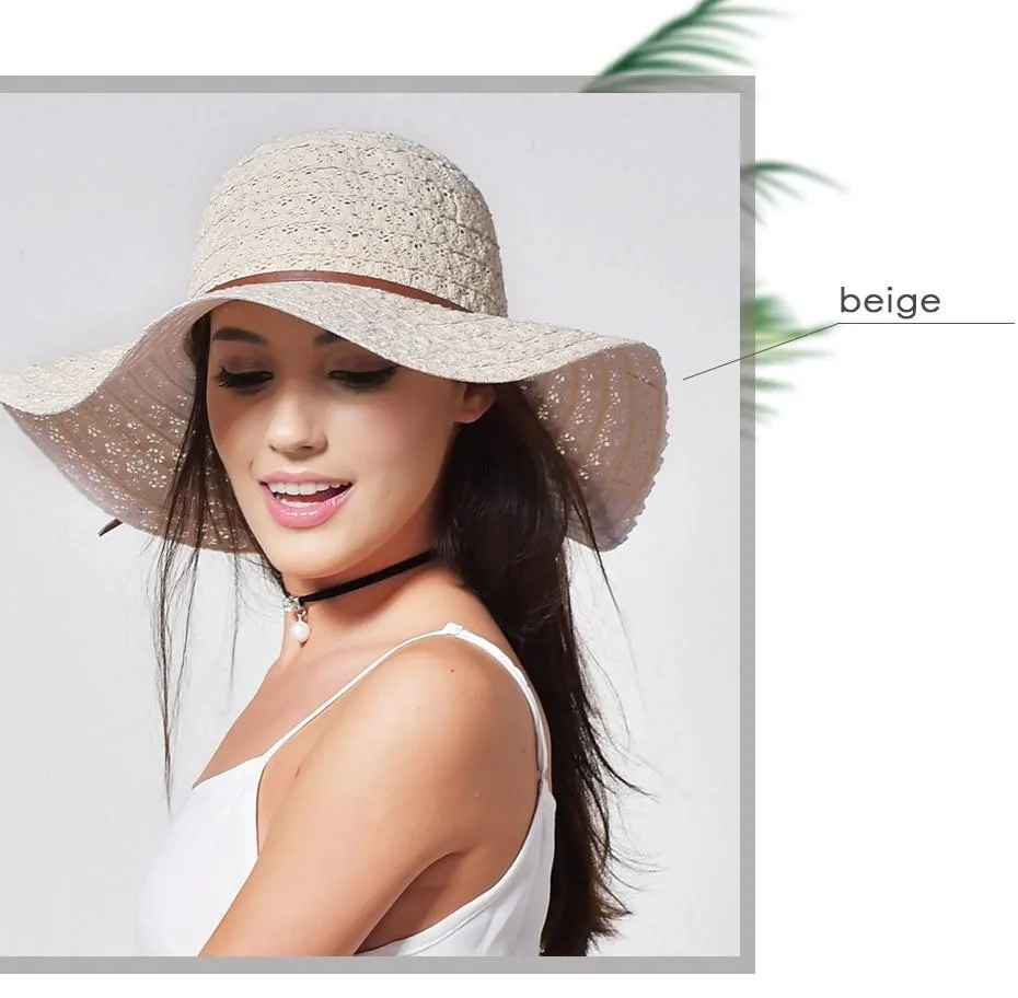 INNOVATO Foldable Floppy Wide Brim Straw Sun Hat