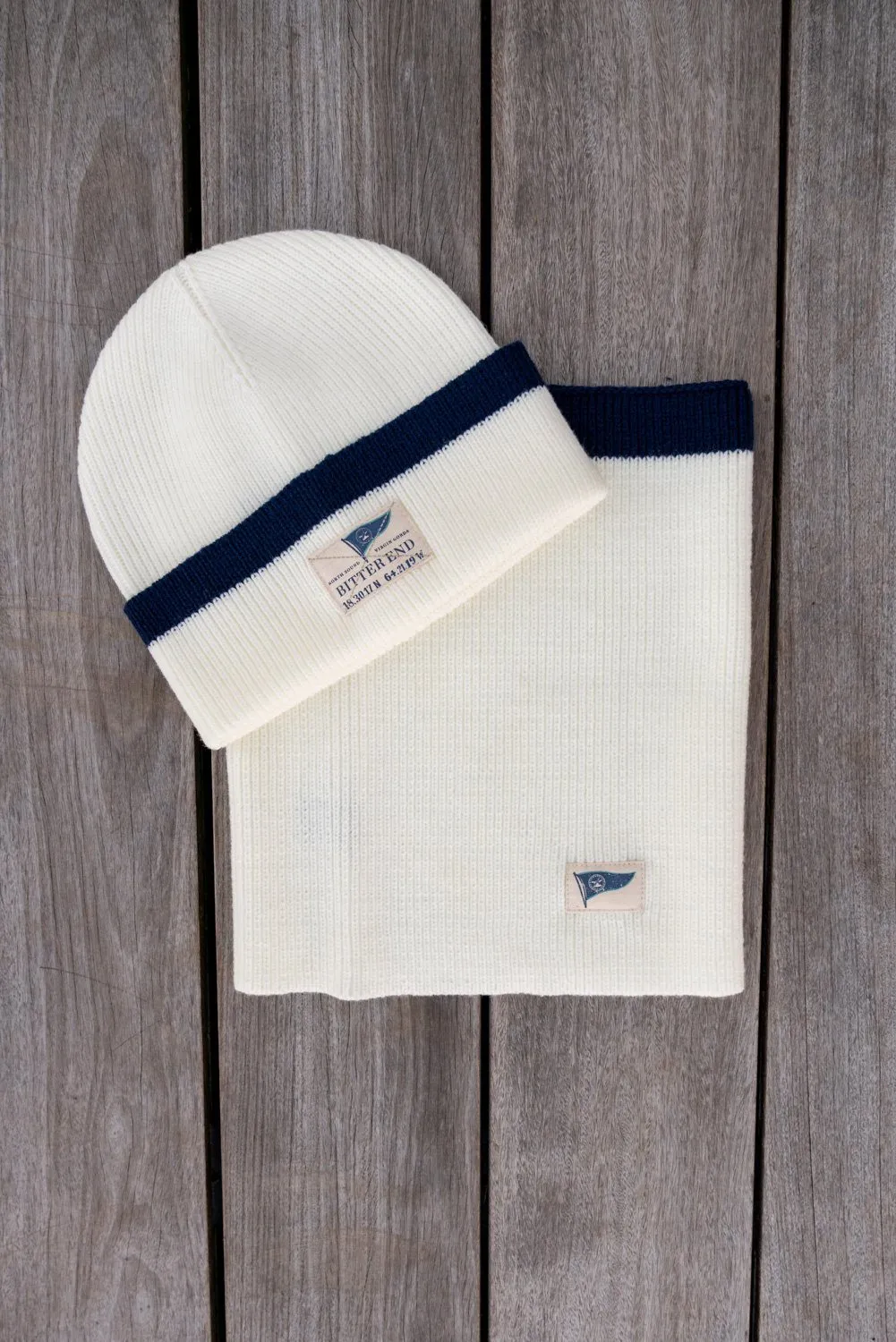 Ivory Knit Burgee Beanie (Unisex)