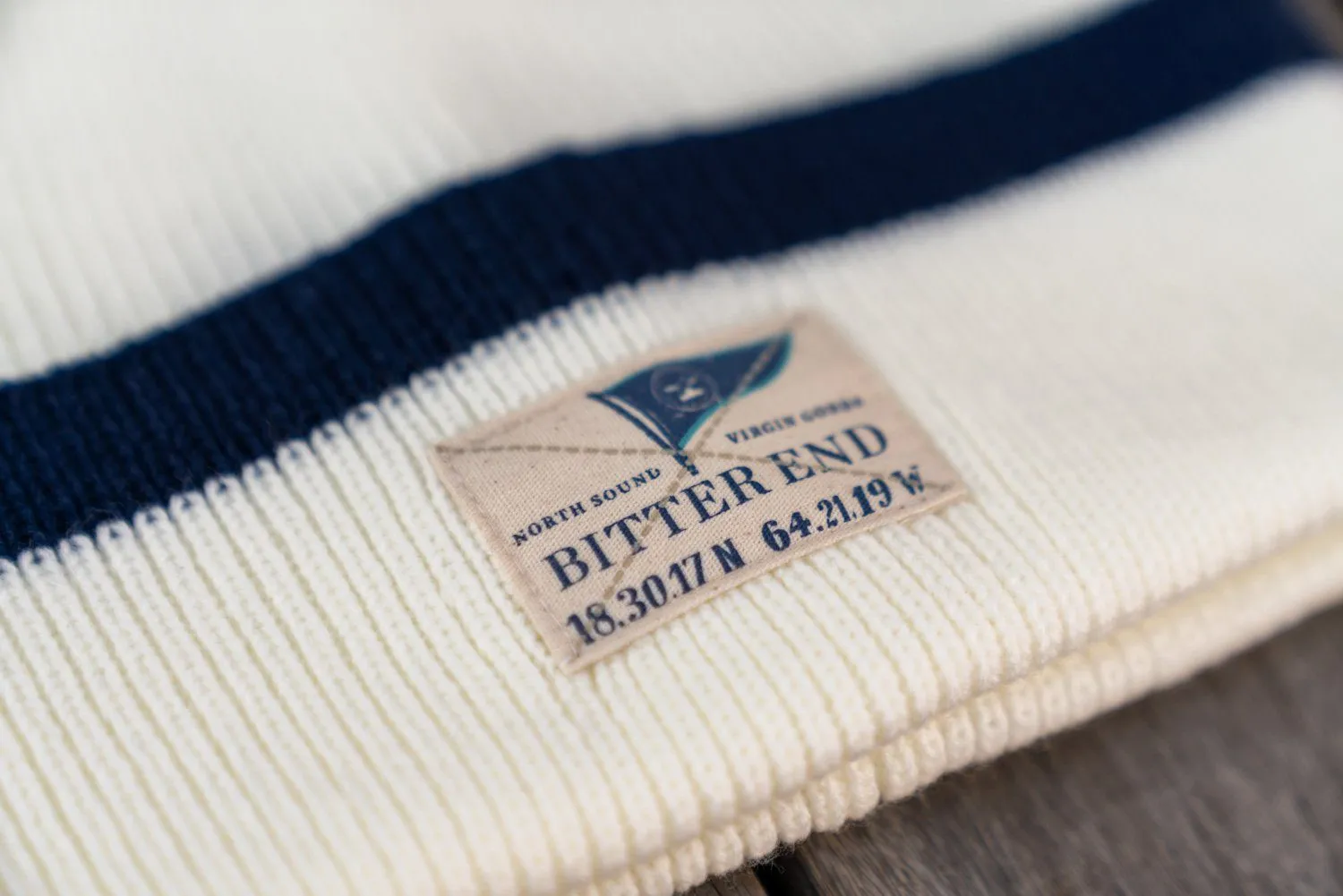 Ivory Knit Burgee Beanie (Unisex)