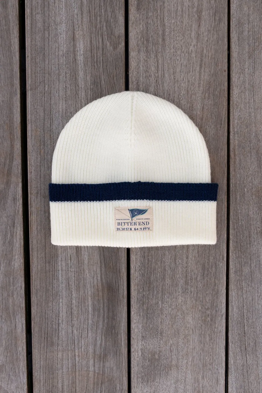 Ivory Knit Burgee Beanie (Unisex)