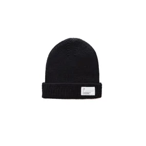 KNIT BEANIE (COTTON) - BLACK