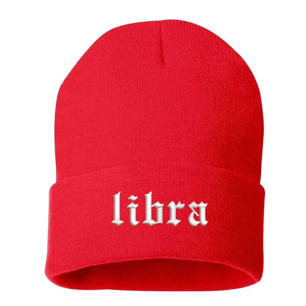 Libra Cuffed Beanie |  Zodiac Libra Sign Beanie