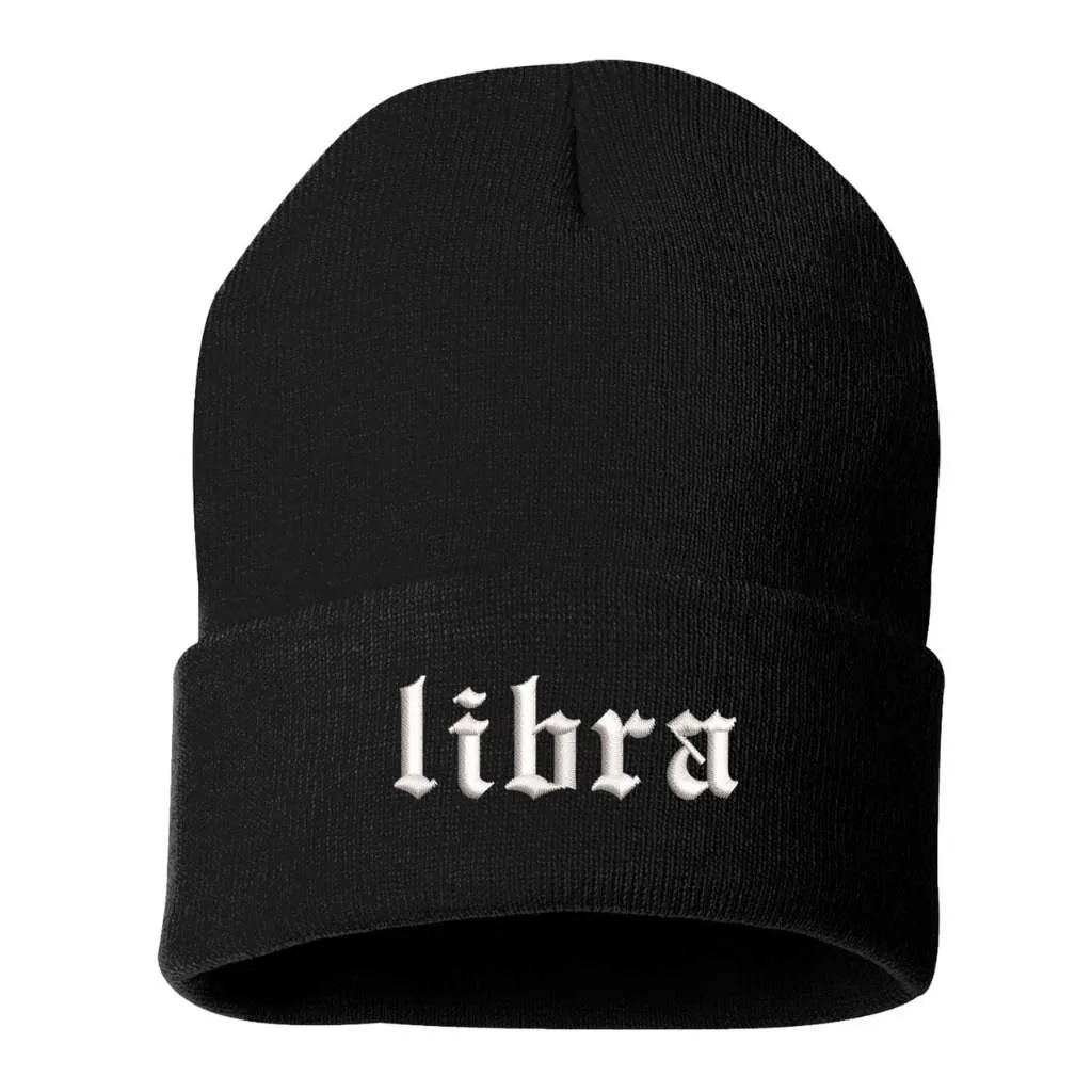 Libra Cuffed Beanie |  Zodiac Libra Sign Beanie