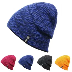 Multicolored Striped Beanie, Knit Cap and Skull Cap