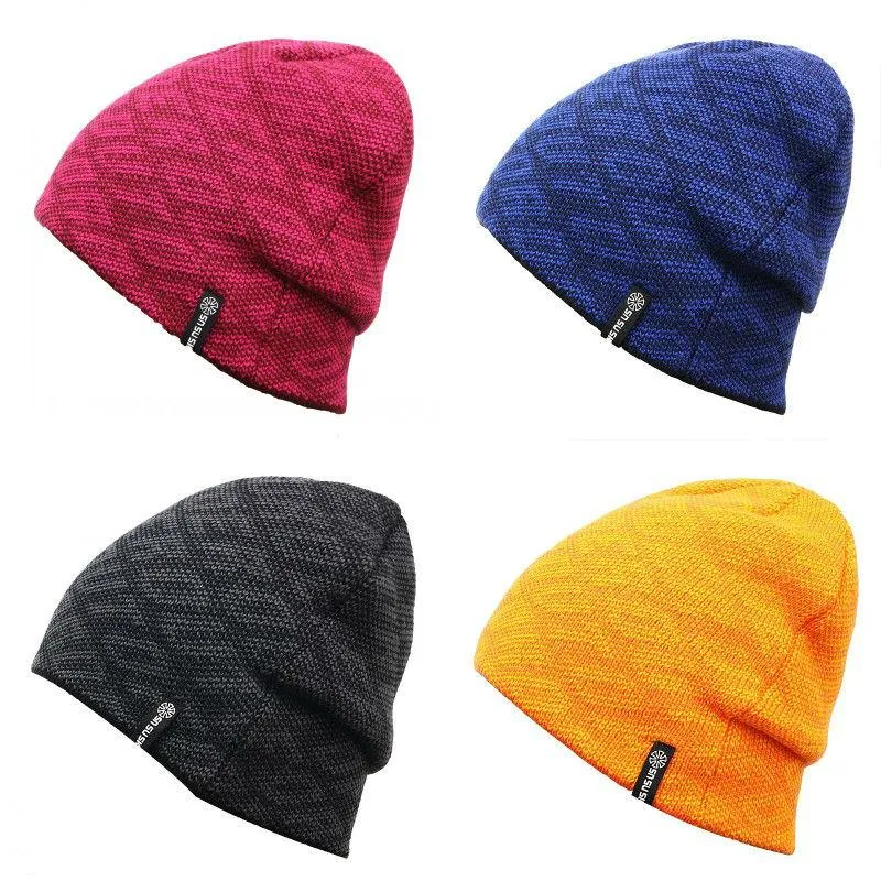 Multicolored Striped Beanie, Knit Cap and Skull Cap