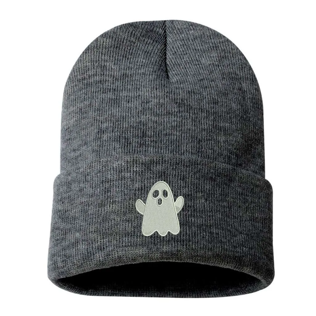 Nice Ghost Cuffed Beanie - Halloween Ghost Beanie