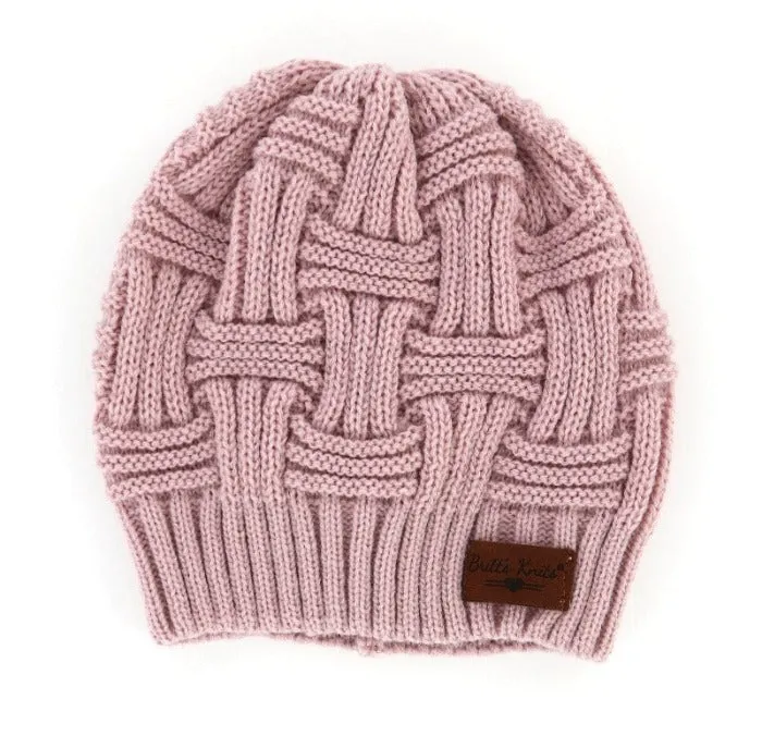 Pink Classic Knit Beanie