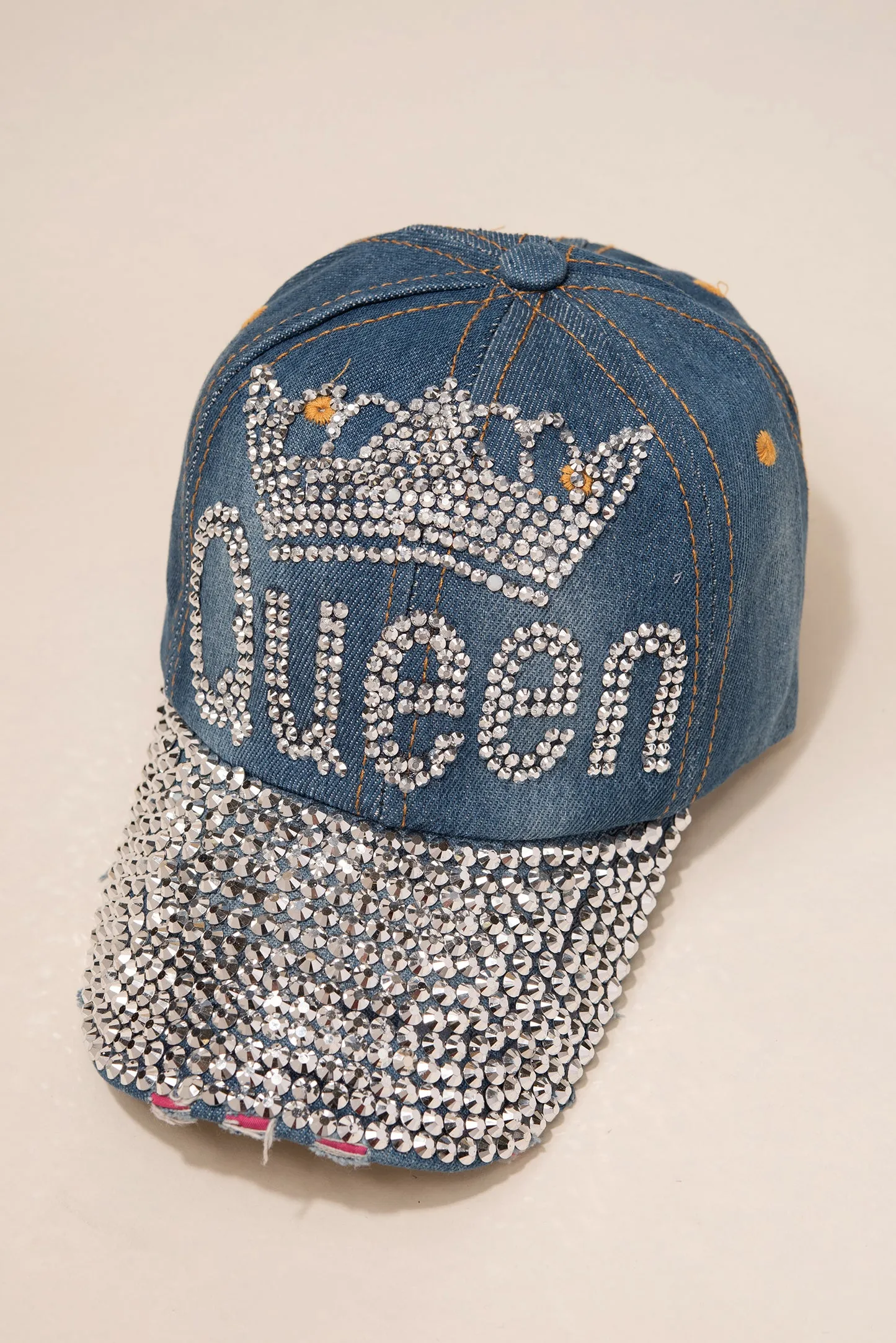 Queen Rhinestone Brim Cap