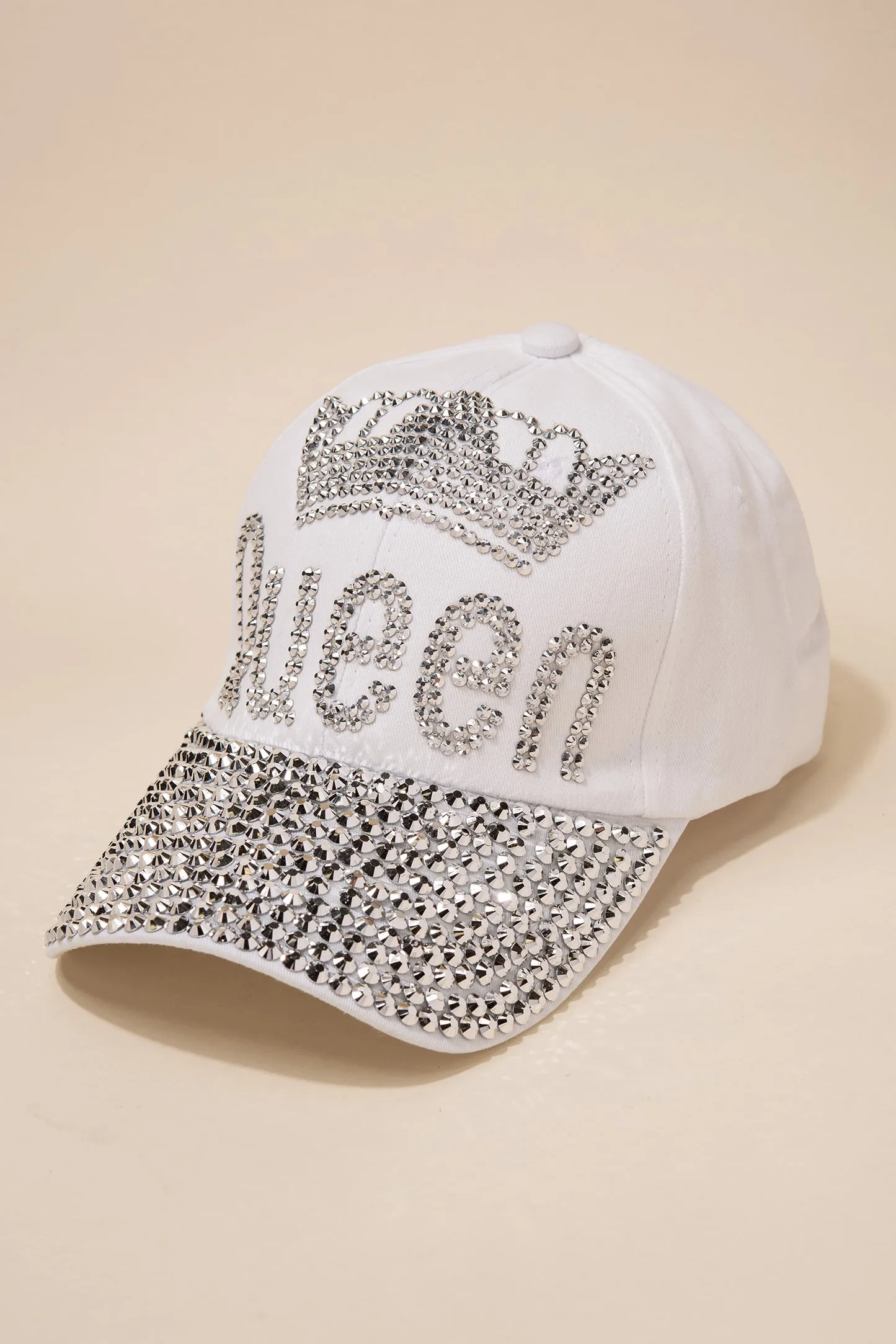 Queen Rhinestone Brim Cap