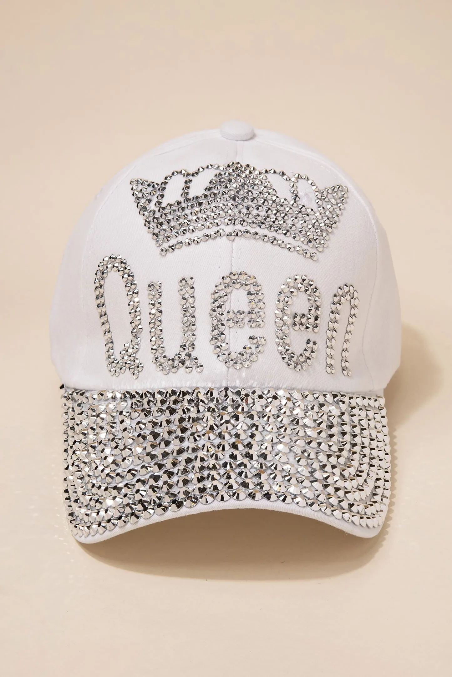 Queen Rhinestone Brim Cap