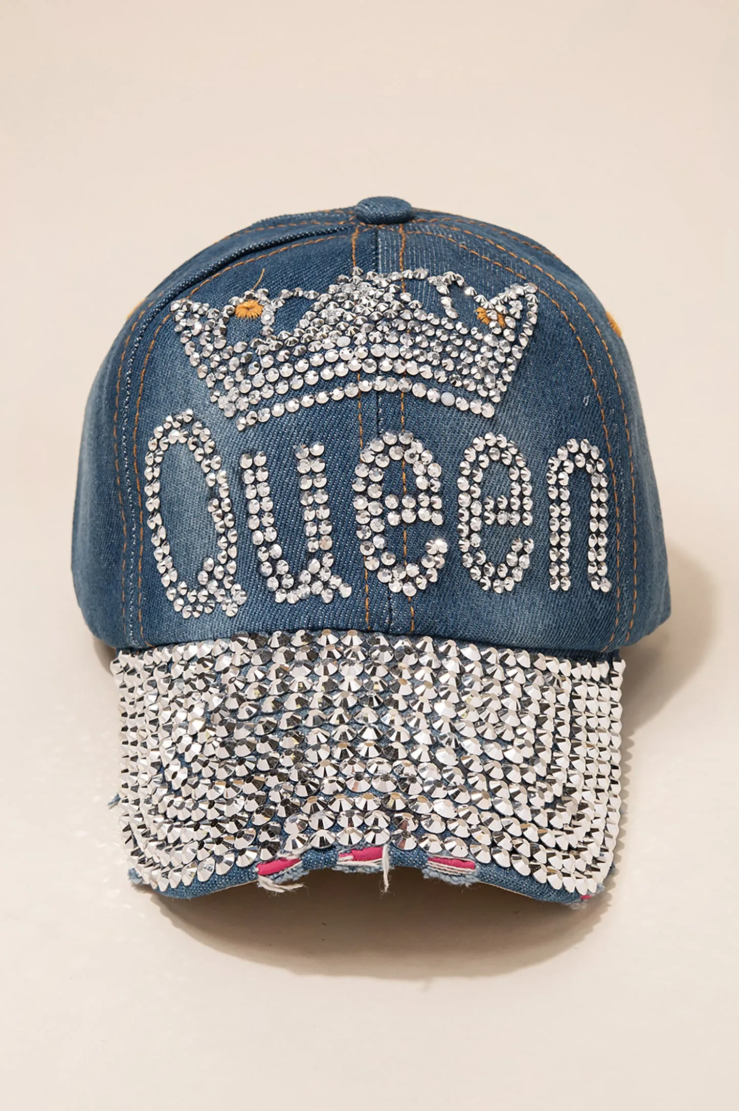 Queen Rhinestone Brim Cap