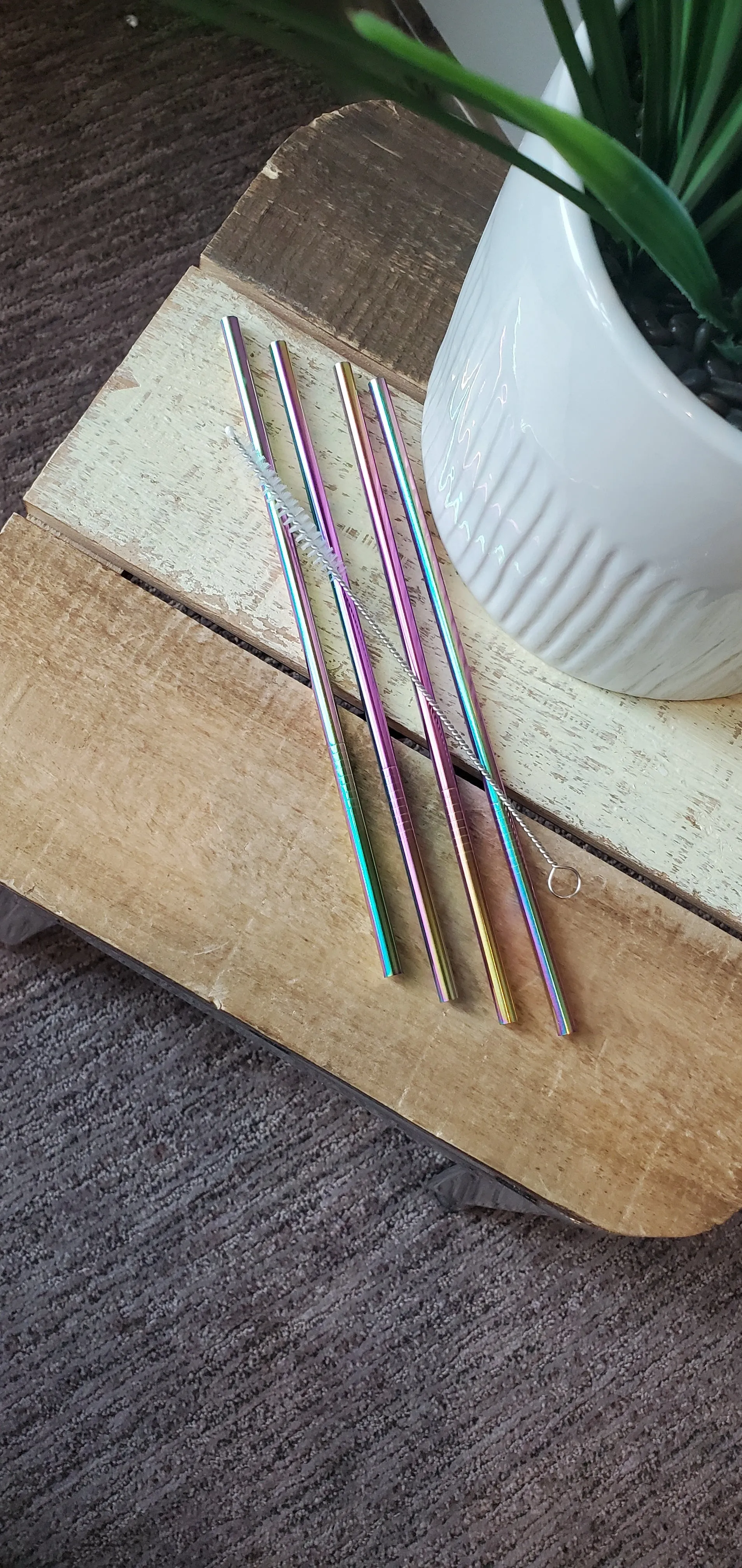 Reusable Metallic Stainless Steel Straw - SINGLE