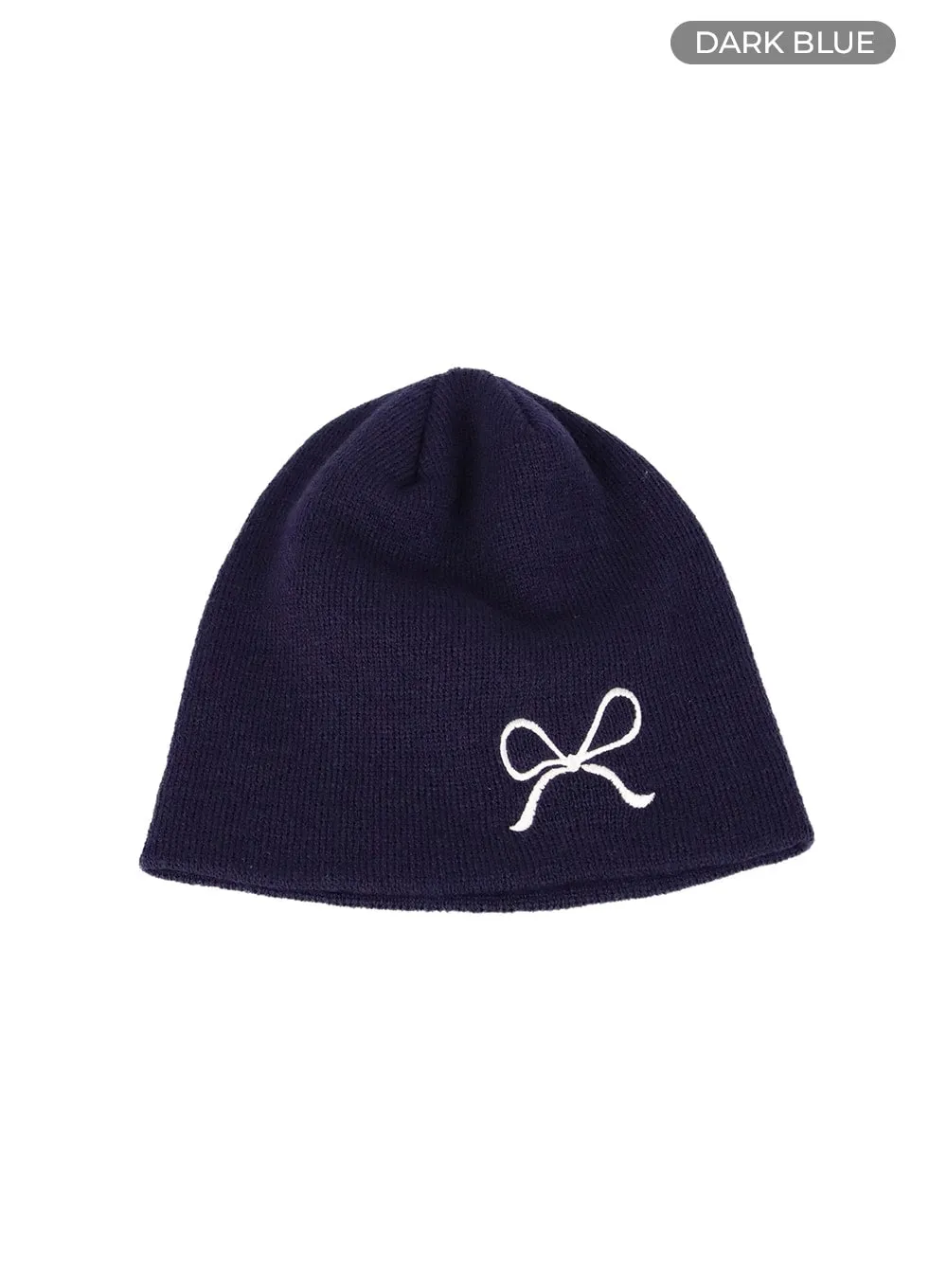 Ribbon Embroidered Beanie OM418