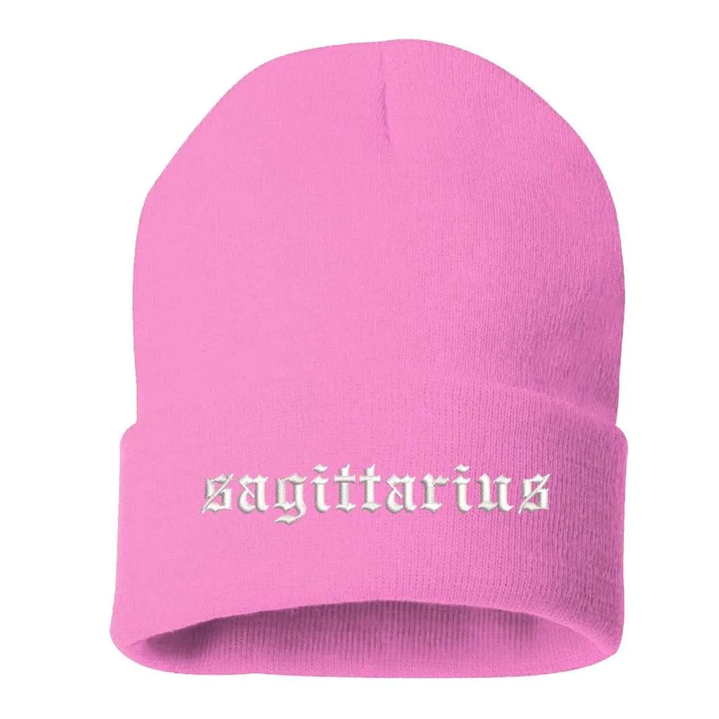 Sagittarius Cuffed Beanie - Zodiac Sign Beanie Cap